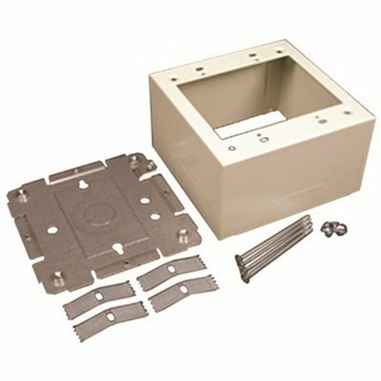 Legrand Wiremold 2-Gang Dual-Channel Steel Extra Deep Device Box Fitting, Ivory