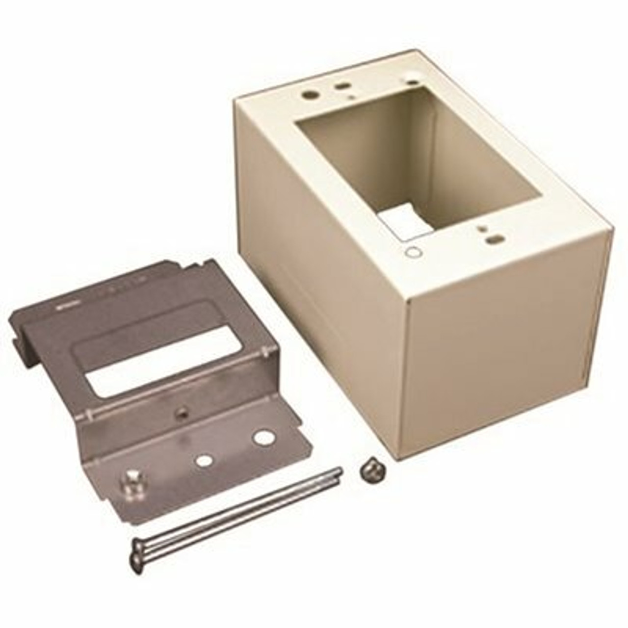 Legrand Wiremold 1-Gang Dual-Channel Steel Device Box Fitting, Ivory - 125659