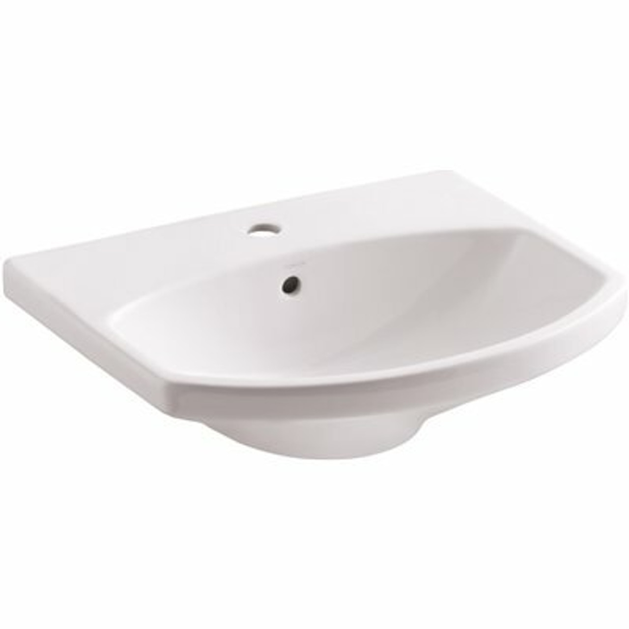 Kohler Cimarron 3-5/8 In. Vitreous China Pedestal Sink Basin In White With Overflow Drain