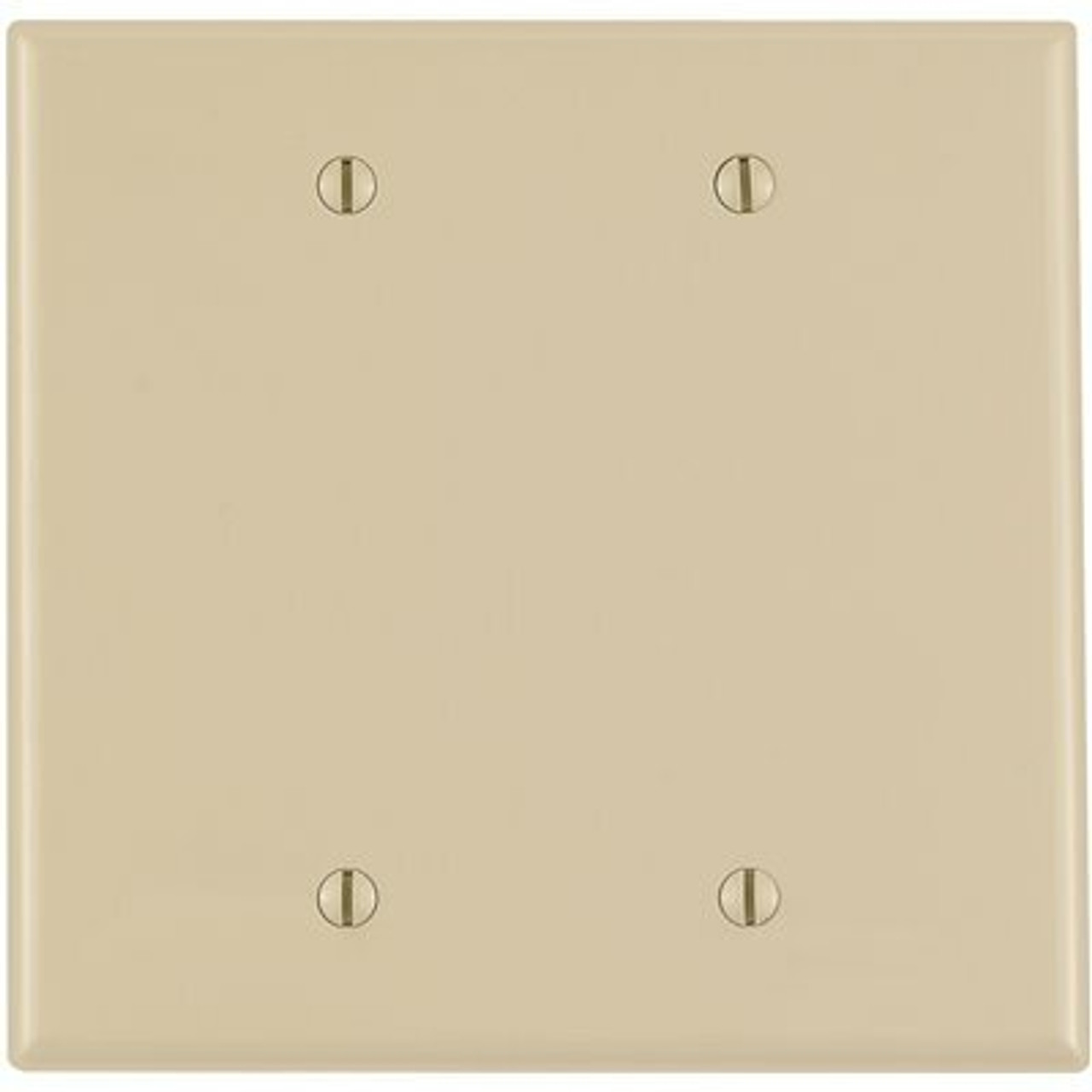 Leviton 2-Gang Midway Blank Nylon Wall Plate, Ivory