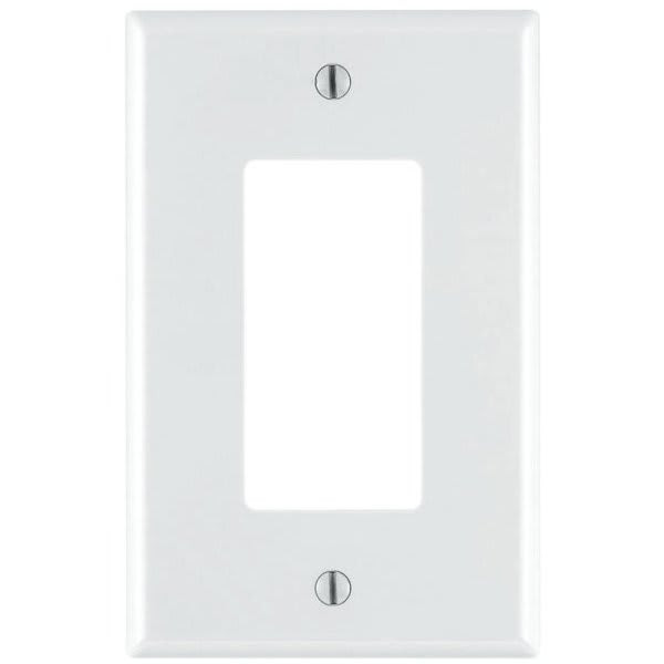 Leviton 1-Gang Decora/Gfci Midway Size Wallplate, White