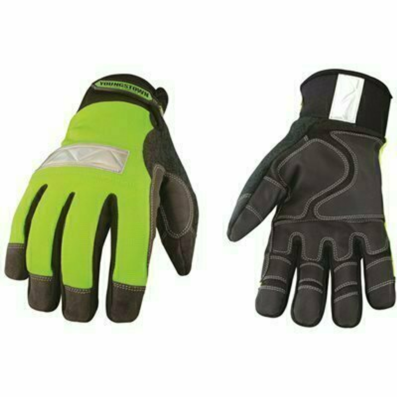 Youngstown Glove Company Large Safety Lime Waterproof Winter Gloves