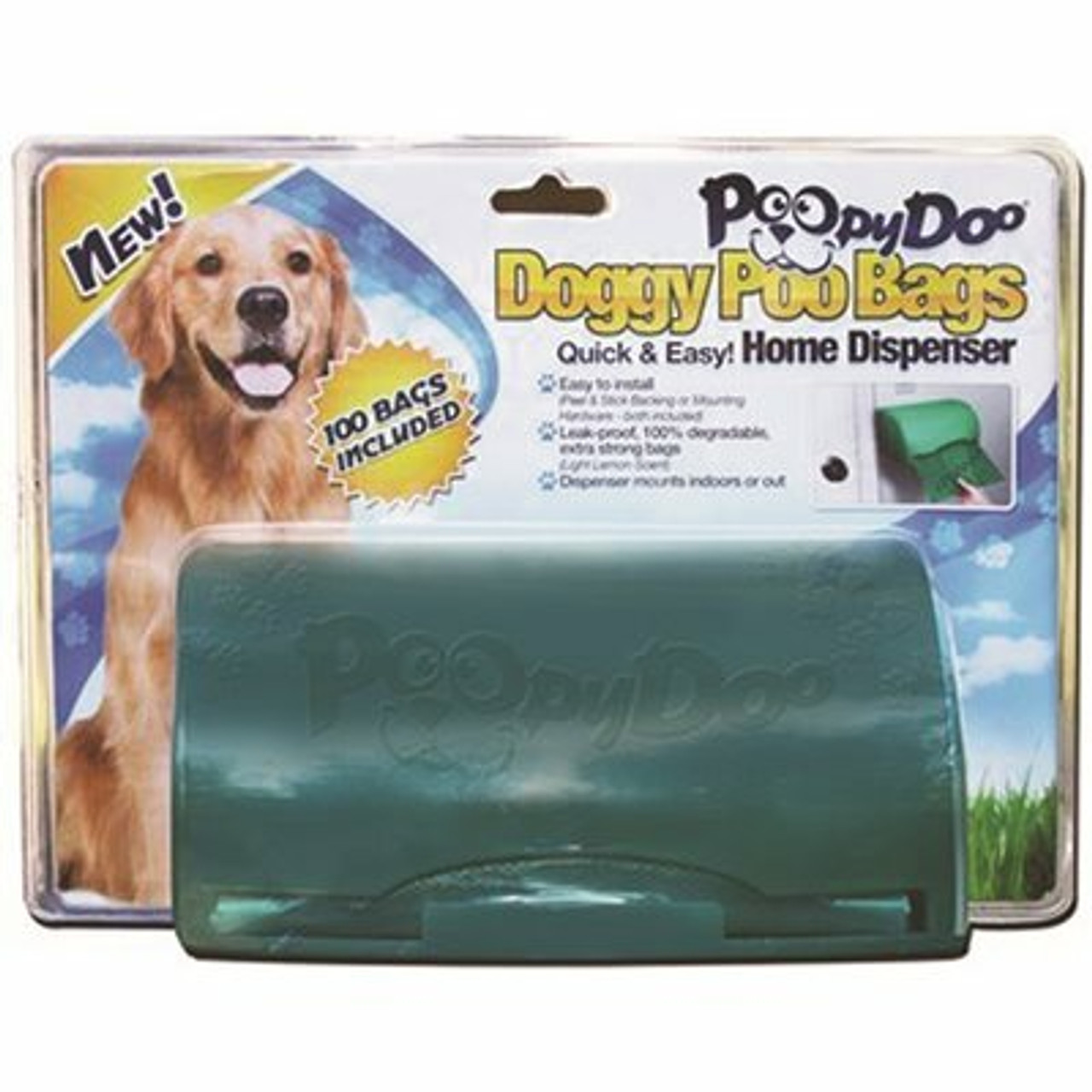 Crown Products Poopy Doo Dog Waste Bag Dispenser With 100-Bag Roll