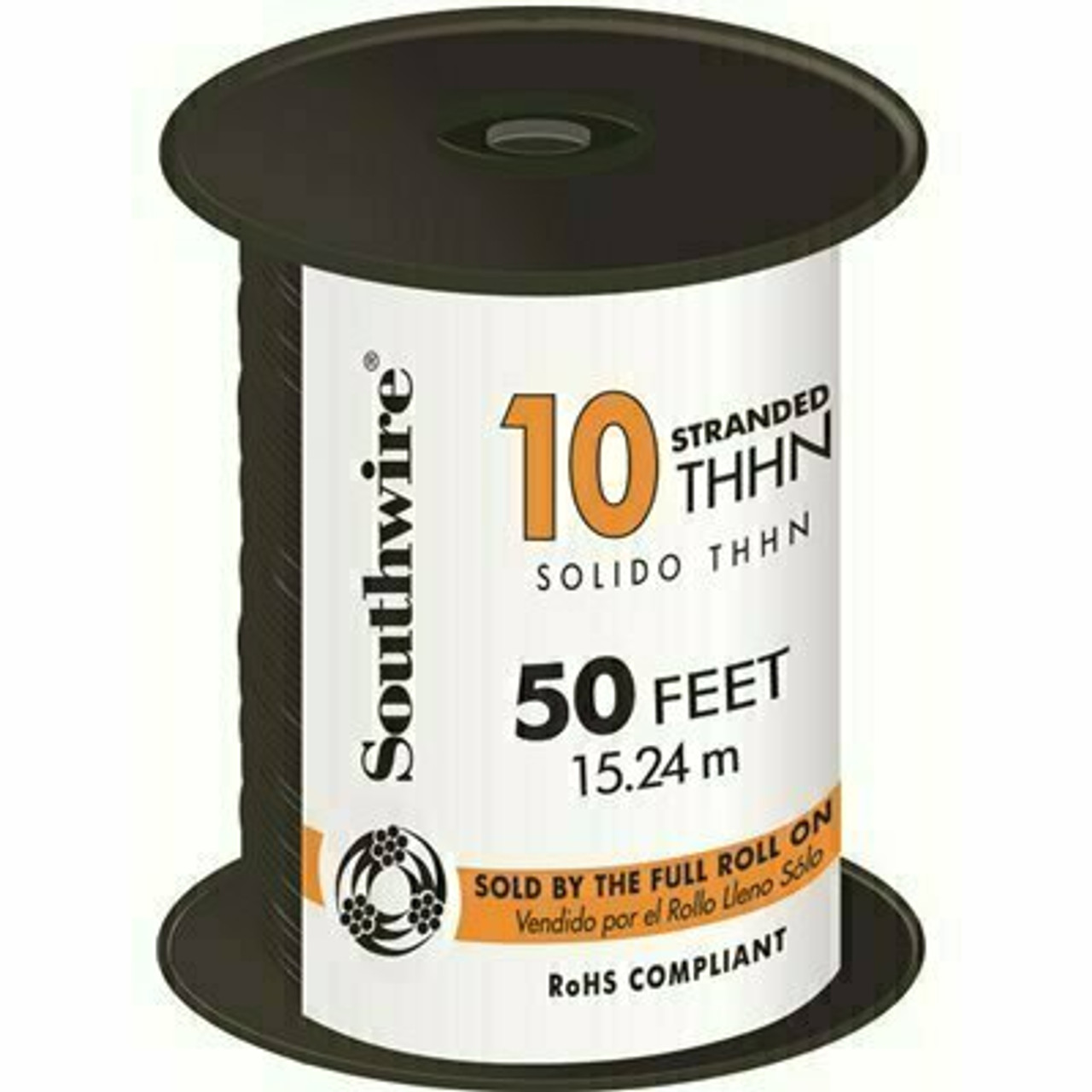 Southwire 50 Ft. 10 Black Stranded Cu Thhn Wire