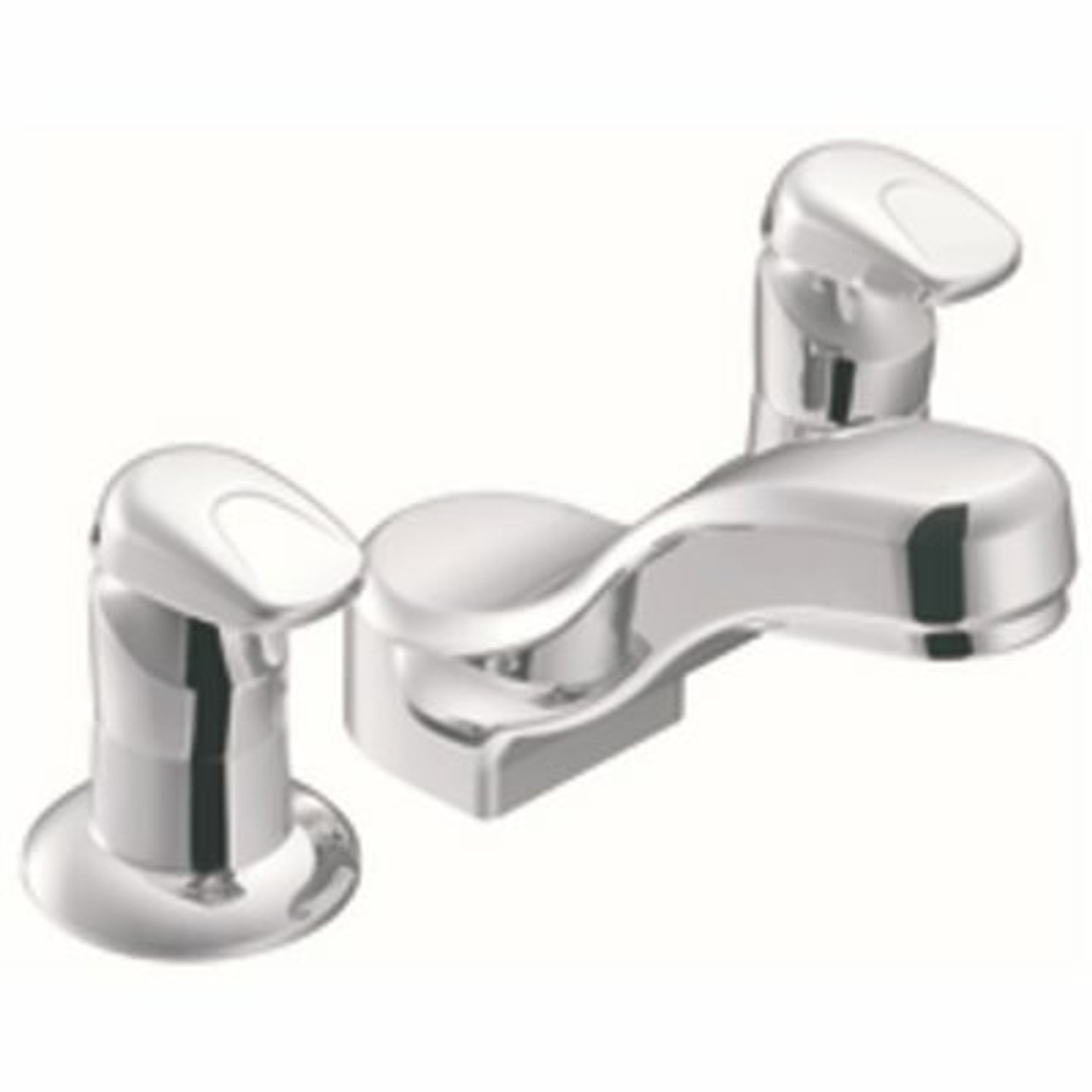 Moen M-Press 8 In. Widespread Double Handle Metering Bathroom Faucet In Chrome