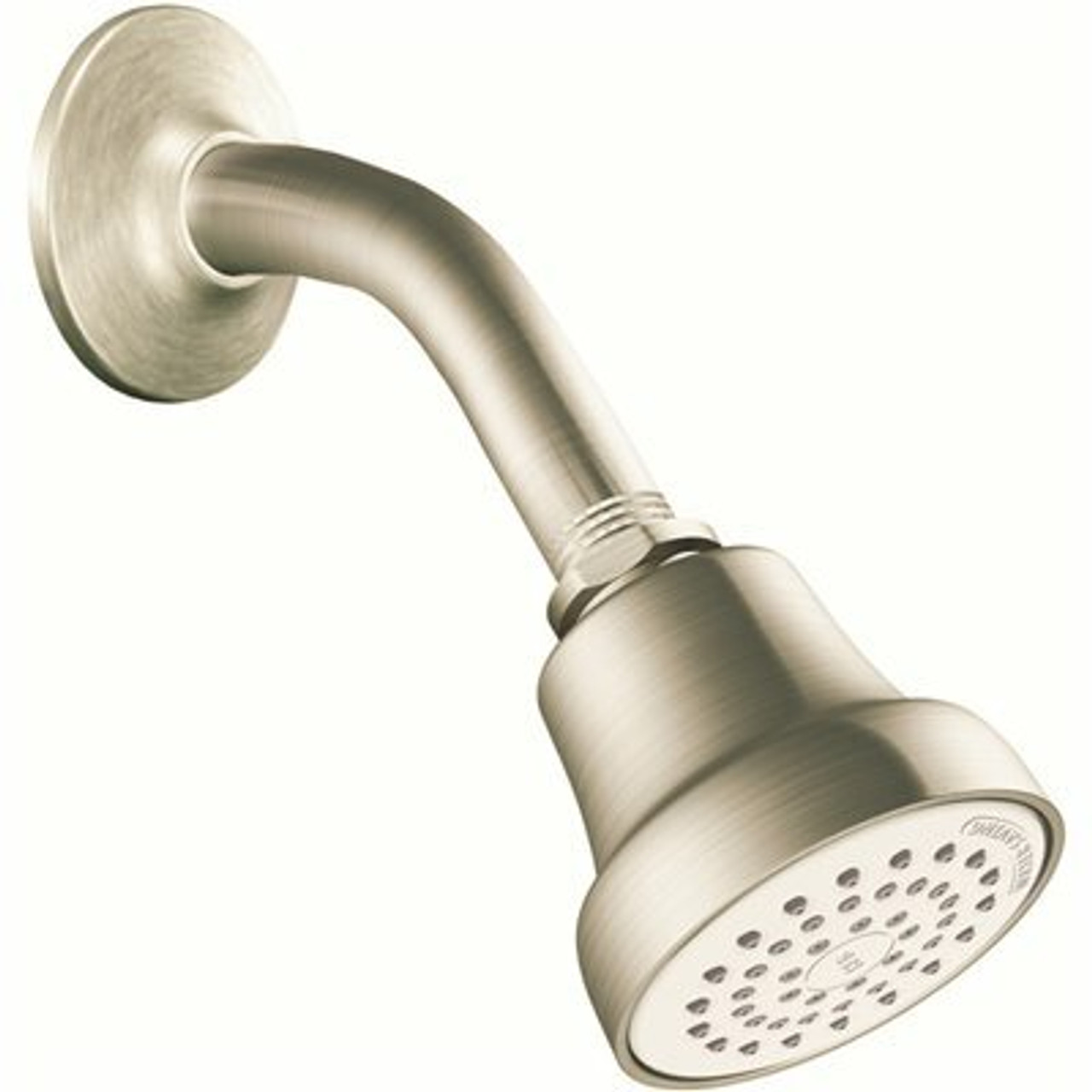 Cleveland Faucet Group Water Saving 1-Spray 10.5 In. Single Wall Mount Fixed Shower Head In Brushed Nickel