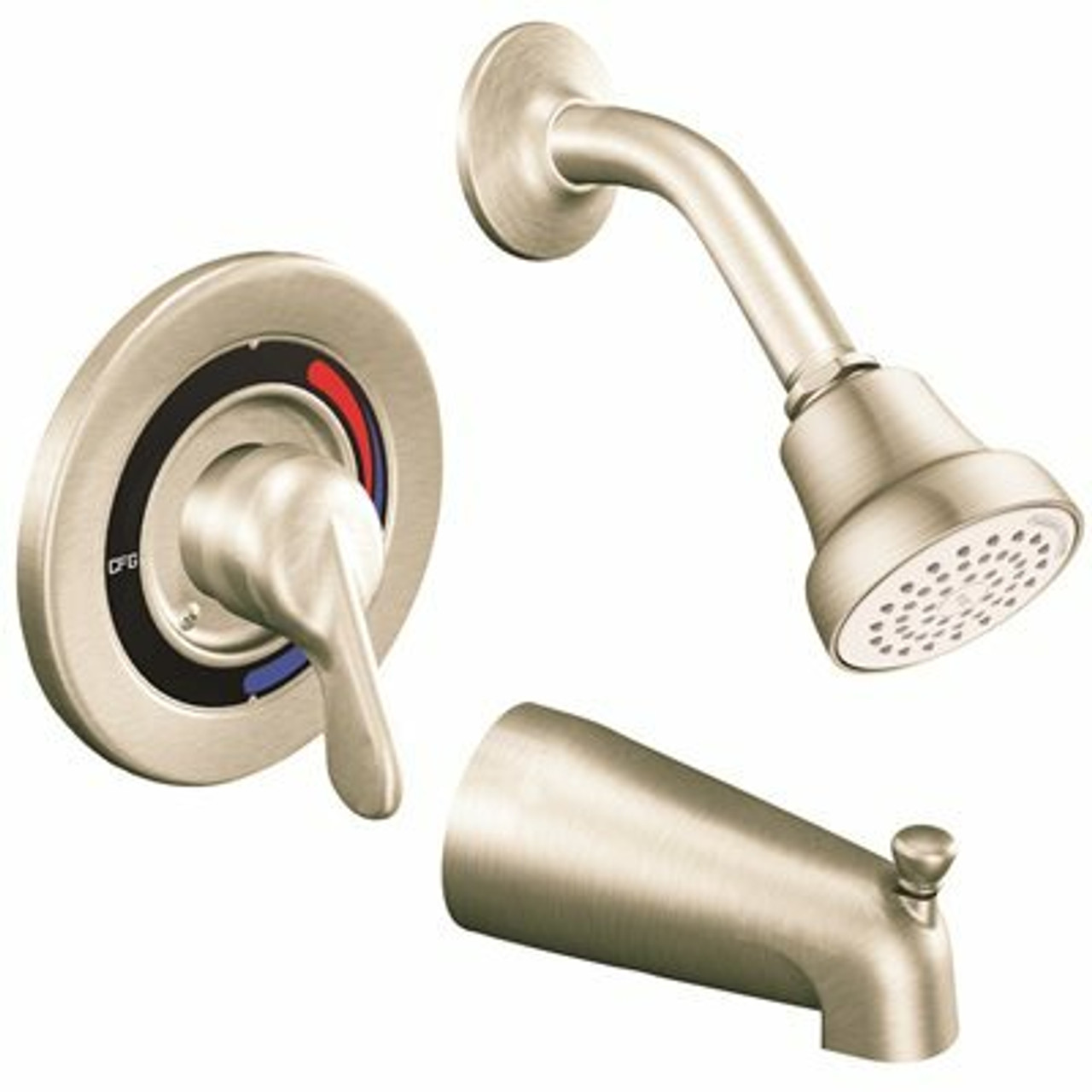 Cleveland Faucet Group Cornerstone Tub And Shower Trim Brushed Nickel 1.75 Gpm