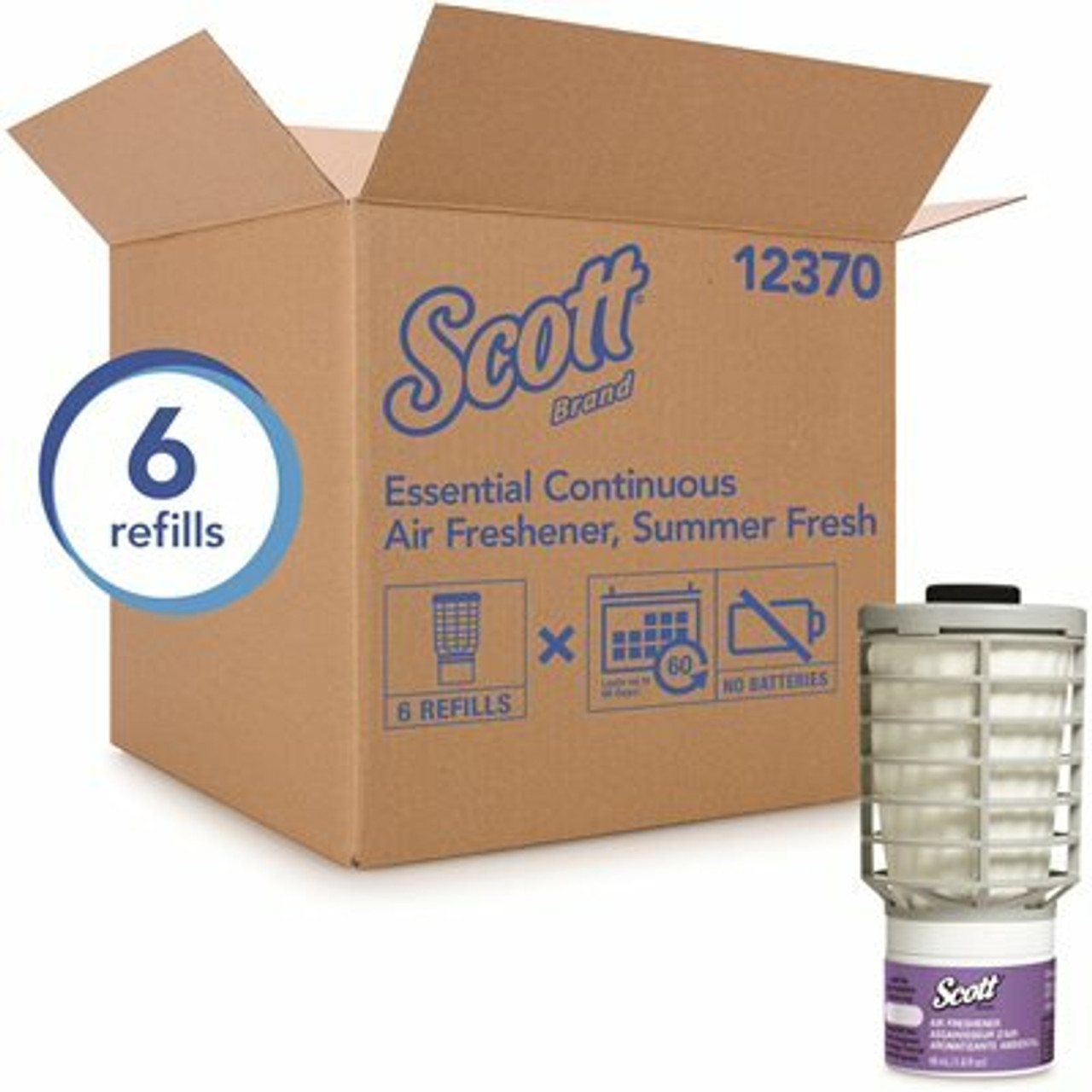 Scott Summer Fresh Automatic/Continuous Release Plug-In Air Freshener Refill (6-Refills/Case)