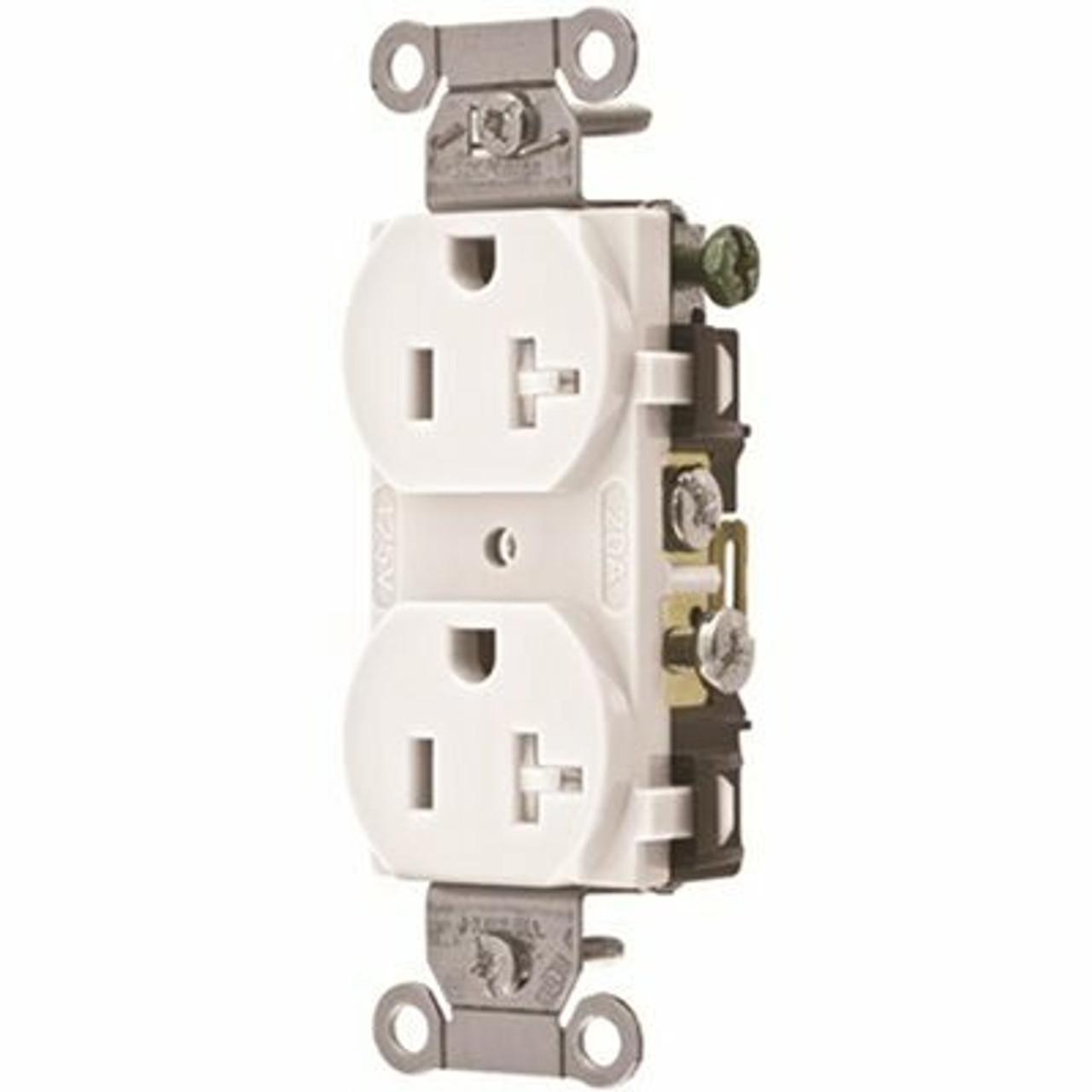 Hubbell Wiring 20 Amp Hubbell Commercial Grade Tamper Resistant Duplex Receptacle, White