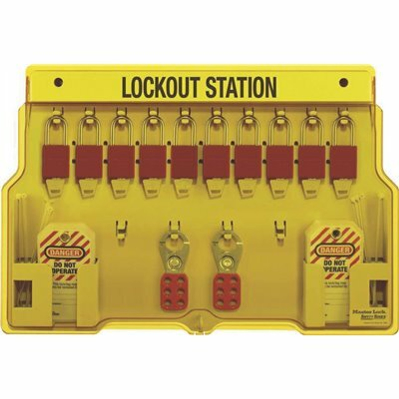 Master Lock 10 Padlock Station With Cover And 10 Aluminum Padlocks