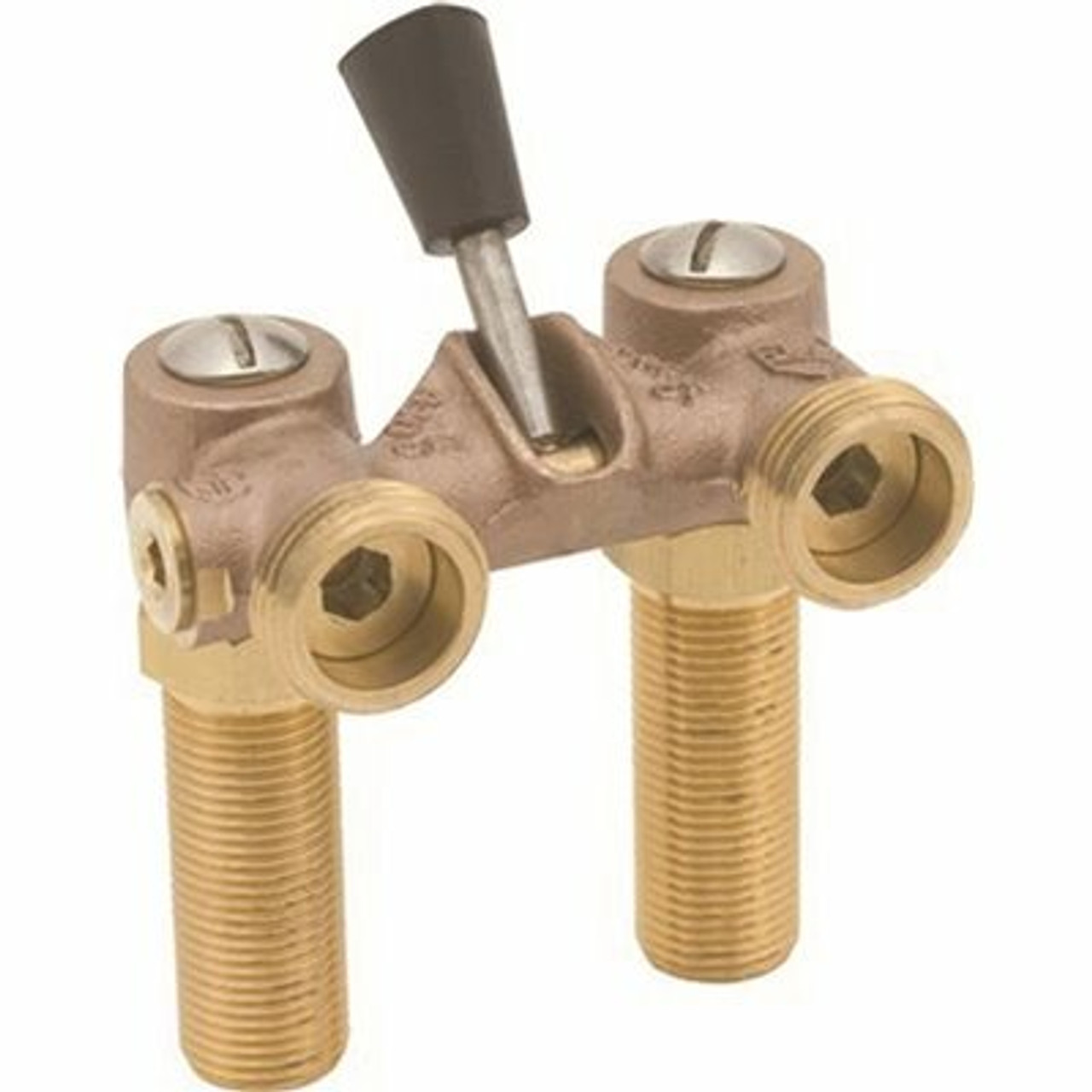 Proplus 0.5 In. Bronze Double Throw Washing Machine Valve, 1/2 In. Mpt Inlet