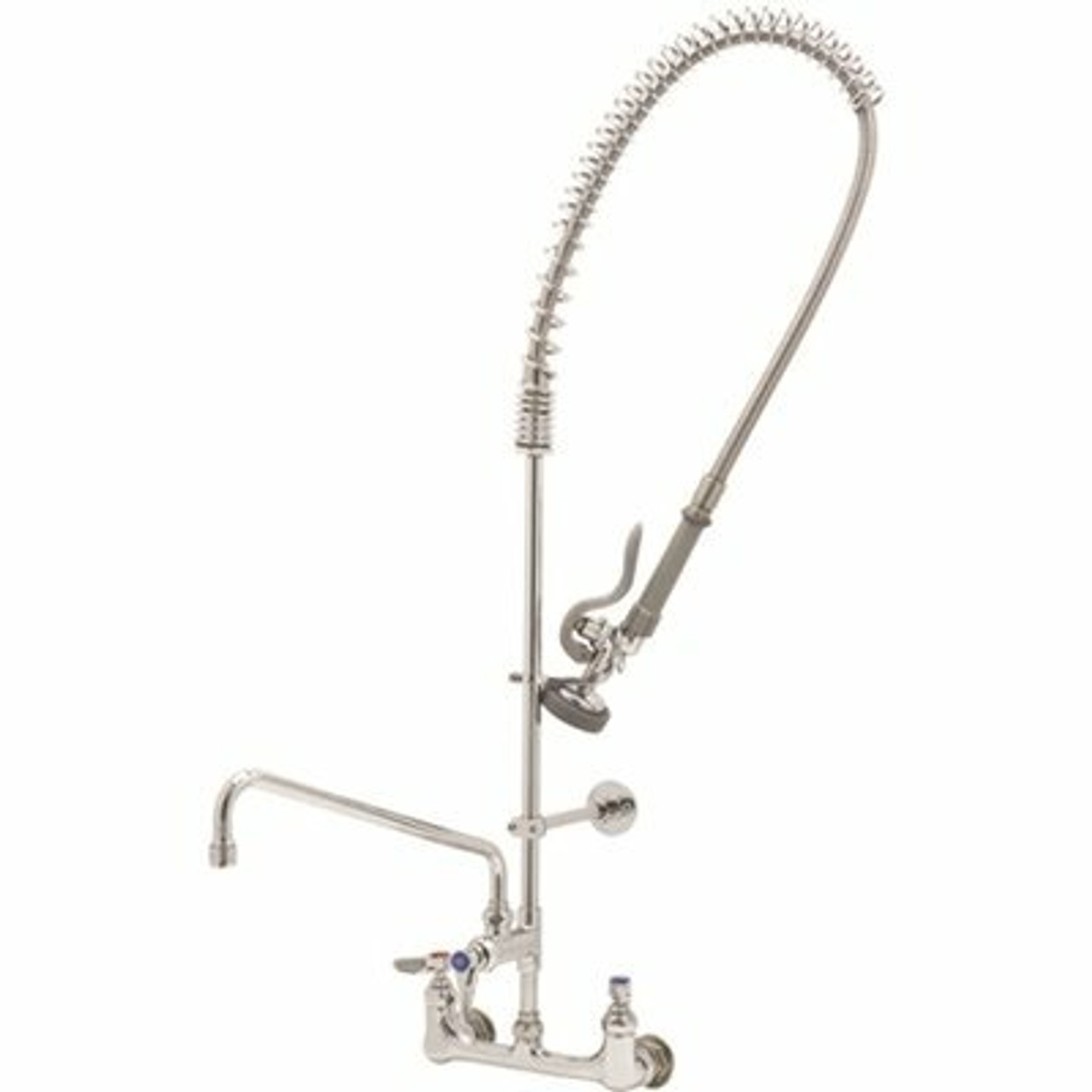 T&S 8 In. Pre-Rinse Unit Double Handled Center In Chrome
