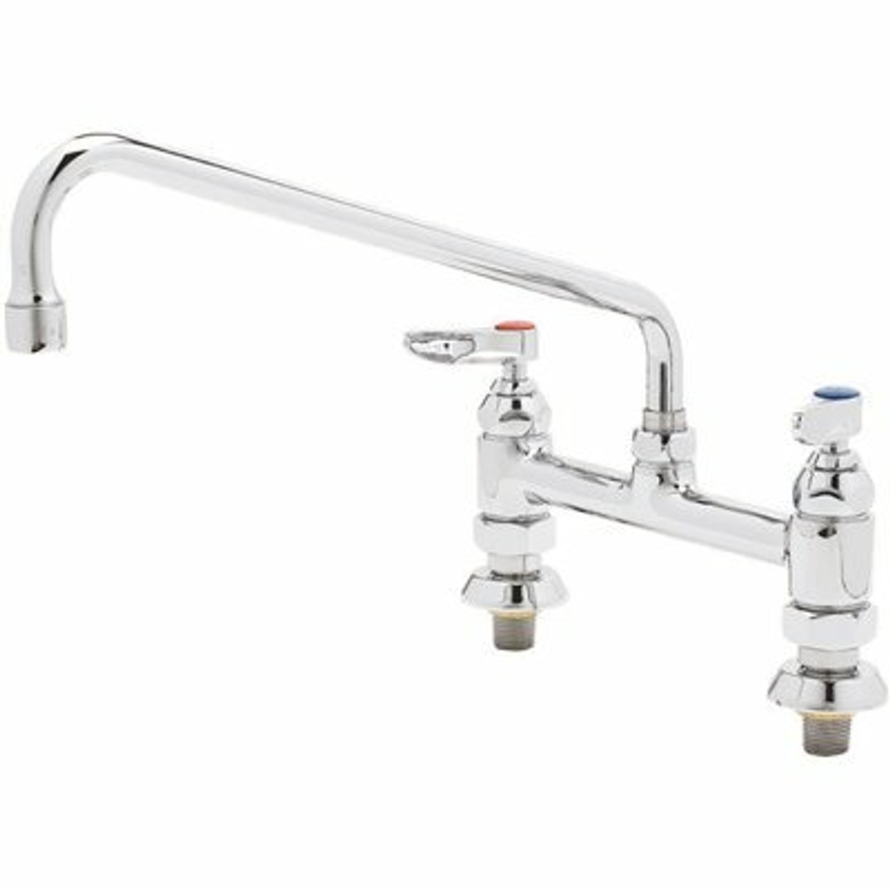 T&S Commercial 2-Handle Kitchen Faucet With Lever Handles And In Polished Chrome Finish