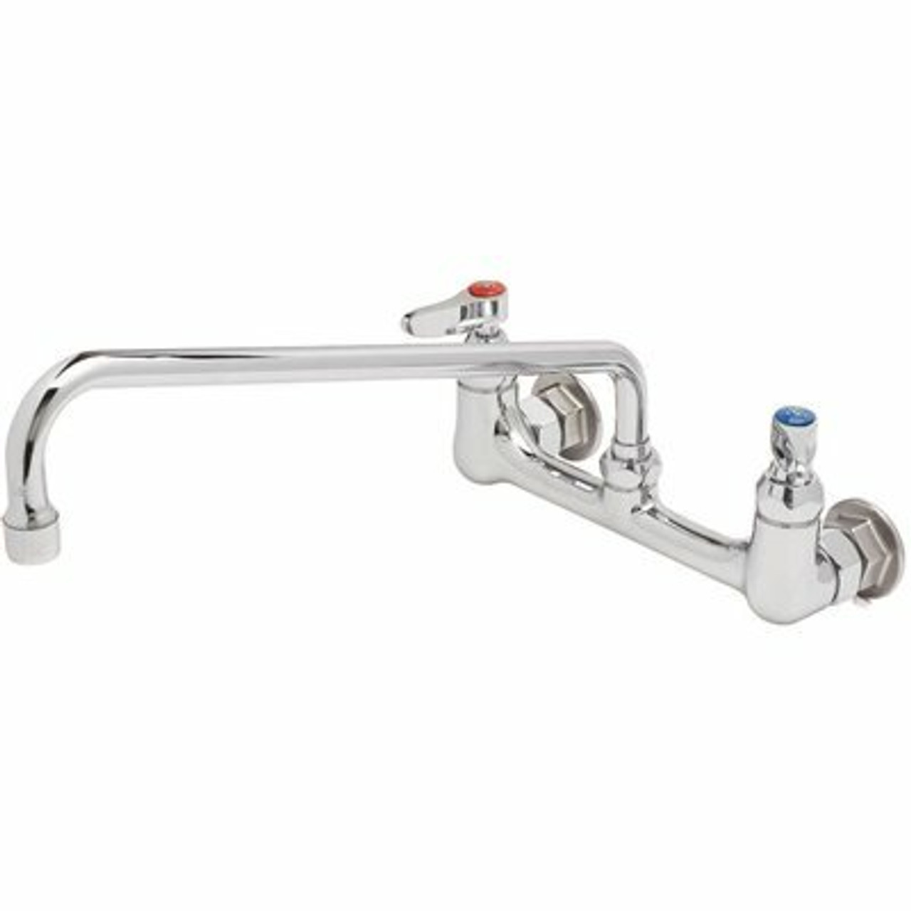 T&S Commercial 2-Handle Kitchen Faucet With Lever Handles In Polished Chrome