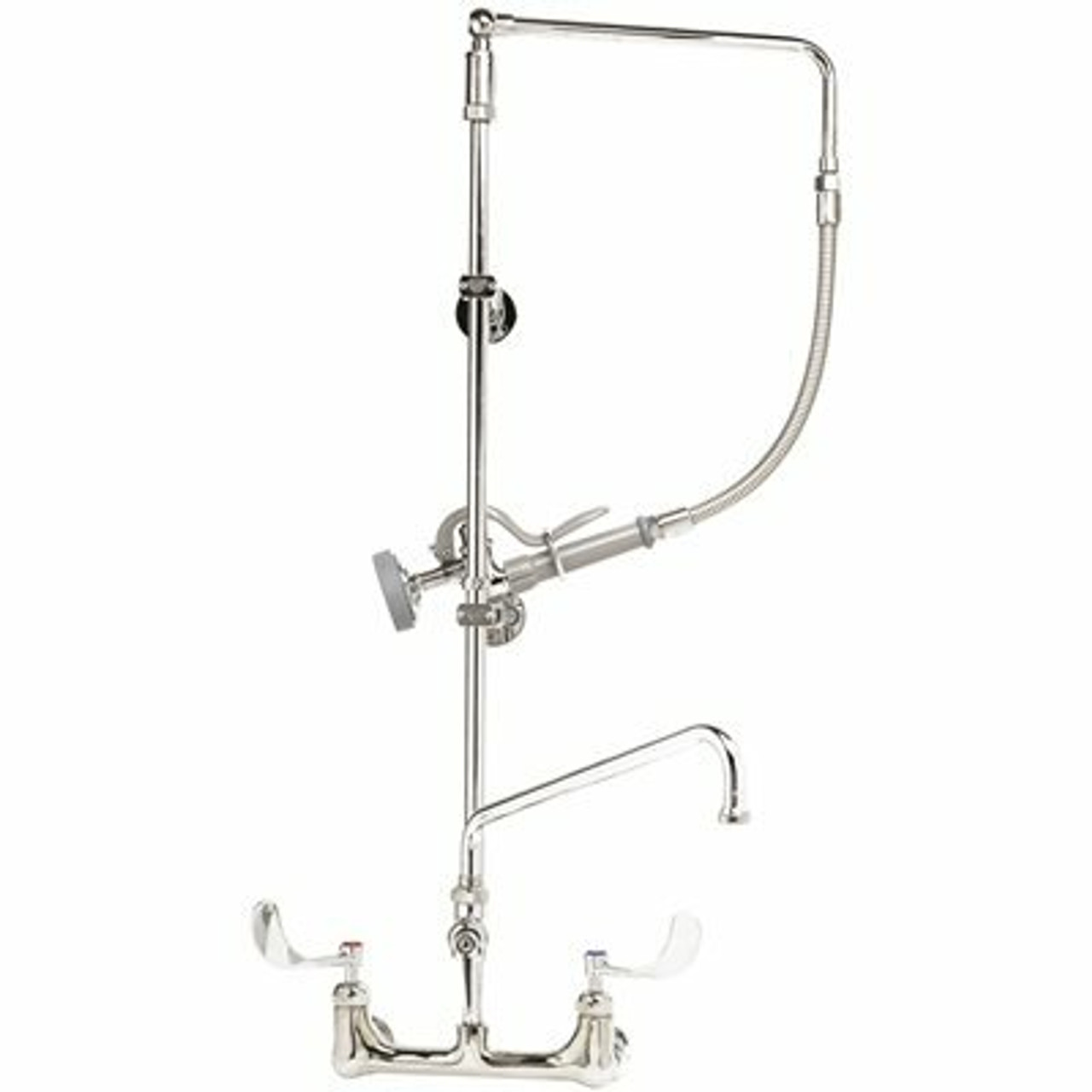 T&S Works Pre Rinse Add-On Faucet With Overhead Swivel Arm, 12 In. Swing Nozzle, And Ceramic Cartridges