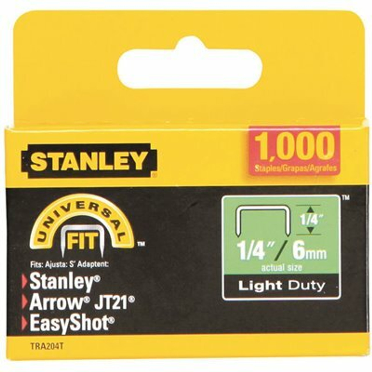 Stanley 1/4 In. Light-Duty Staples (1000-Pack)