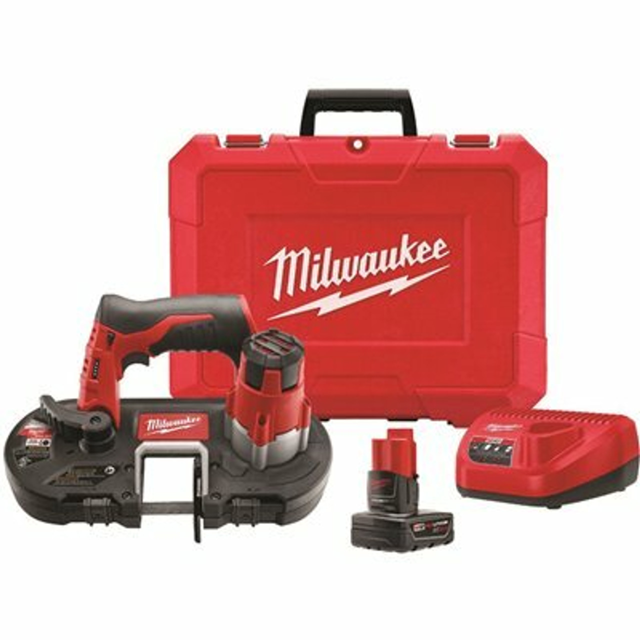 Milwaukee M12 12-Volt Lithium-Ion Cordless Sub-Compact Band Saw Xc Kit With One 3.0H Battery, Charger And Hard Case