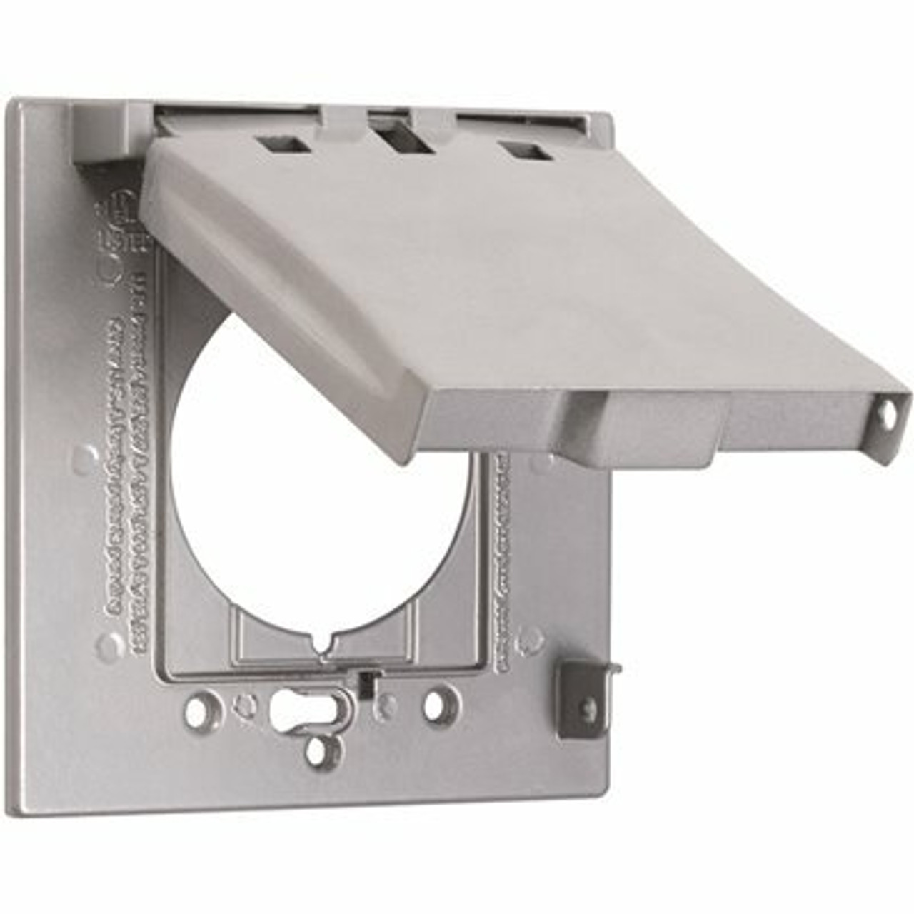 Hubbell Taymac 2-Gang Gray Weatherproof Flip Lid Device Cover