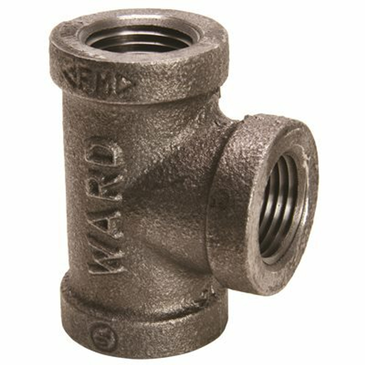 WARD MFG. BLACK MALLEABLE TEE 3/4 IN. X 3/4 IN. X 1/2 IN.