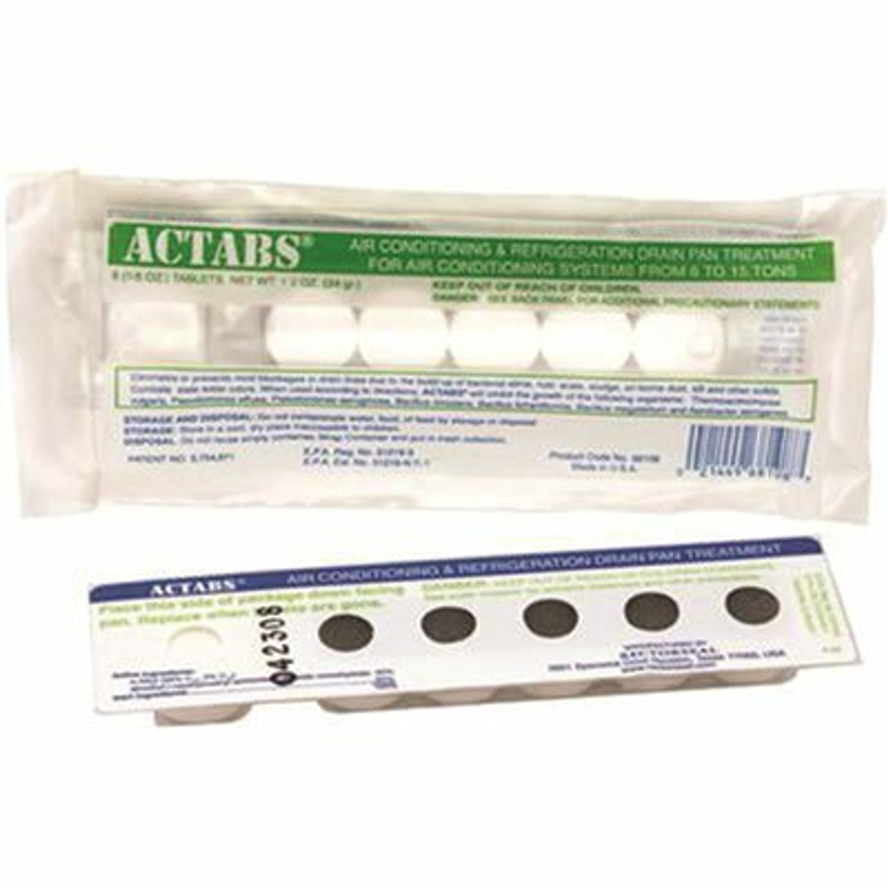 Rectorseal Actabs Air Conditioning Drain Pan Treatment (6 Tablets/Pouch)
