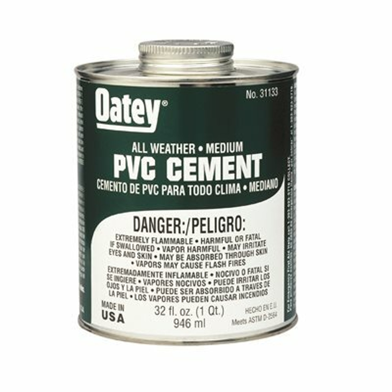 Oatey 32 Oz. Medium Clear All-Weather Pvc Cement