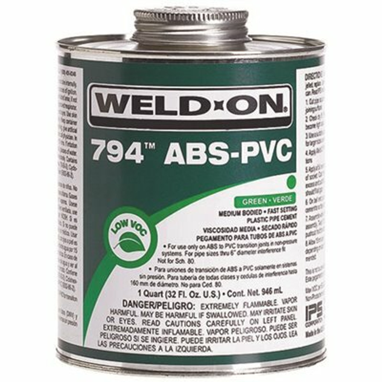 Weld-On 8 Oz. Abs Pvc 794 Transition Cement In Green