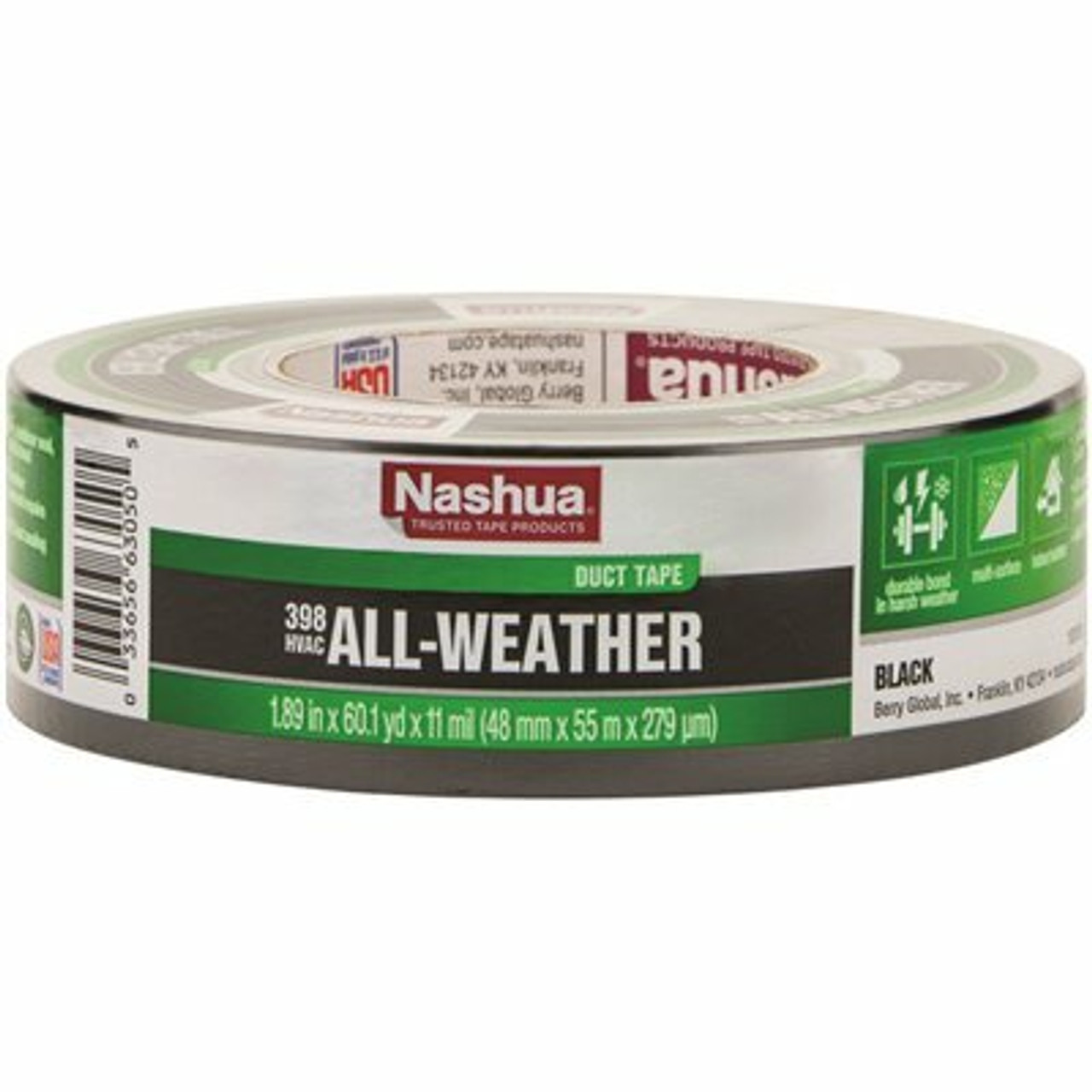 Nashua Tape 1.89 In. X 60 Yd. 398 All-Weather Hvac Duct Tape In Black