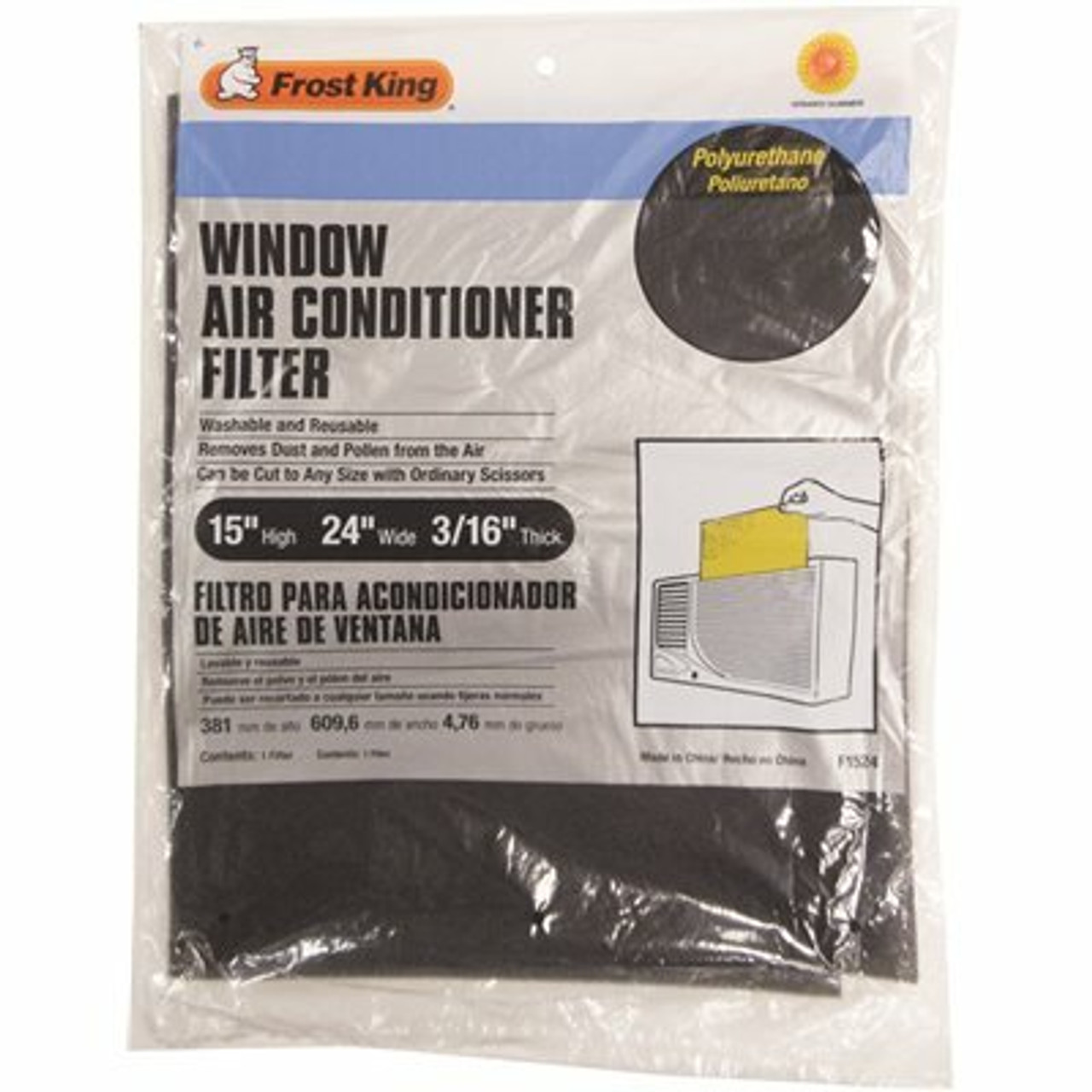 Frost King 15 X 24 X 3/16 Air Conditioner Foam Filter