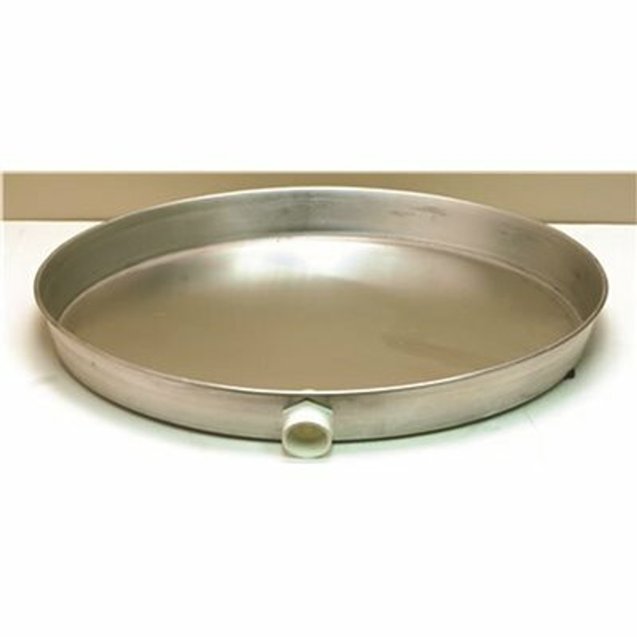 Camco|Camco Aluminum Water Heater Pan, 26 In. With Pvc Fitting