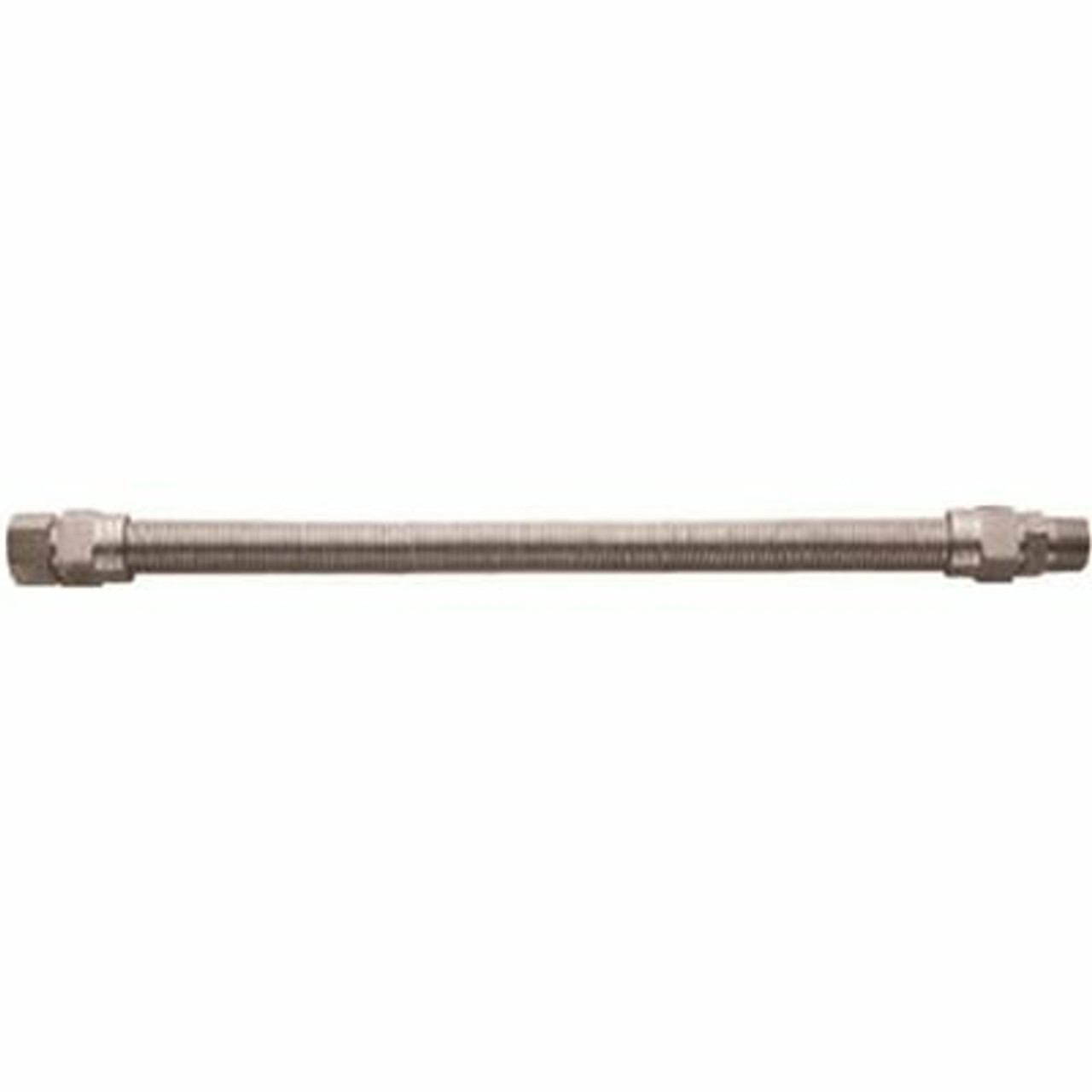 Watts Stainless Steel Gas Appliance Connector, 5/8 In. Od, 1/2 In. Id, 1/2 In. Mnpt X 1/2 In. Fnpt, 24 In. L