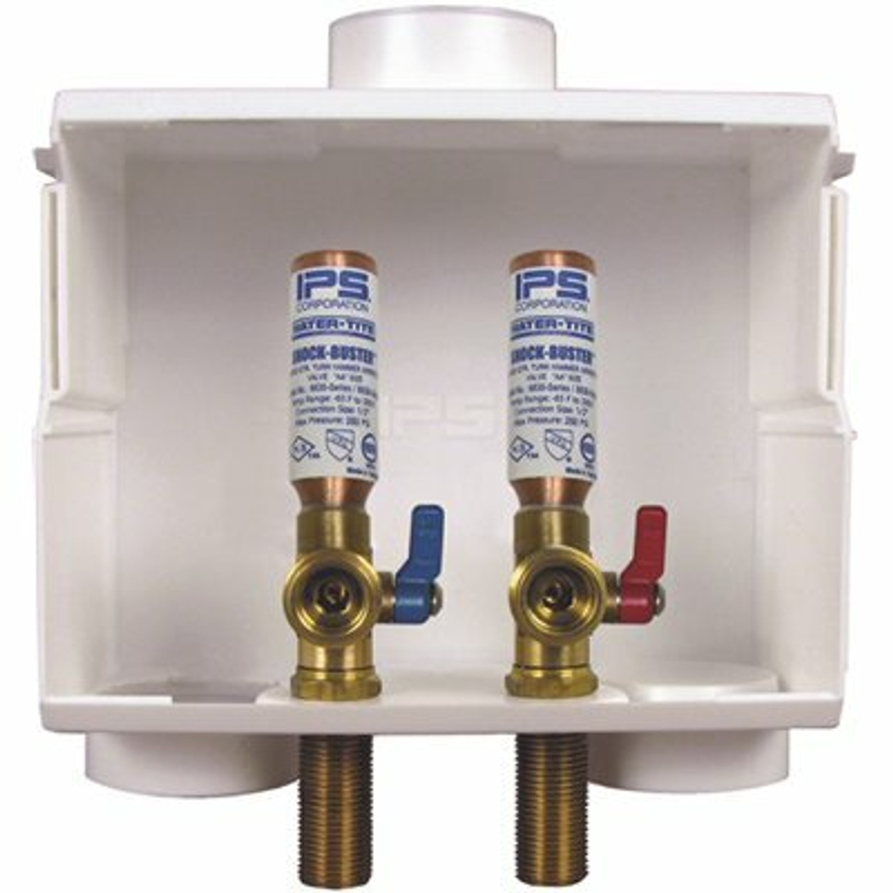 Water-Tite Du-All 1/2 In. Pex Dual-Drain Washing Machine Outlet Box With Hammer Arrestors