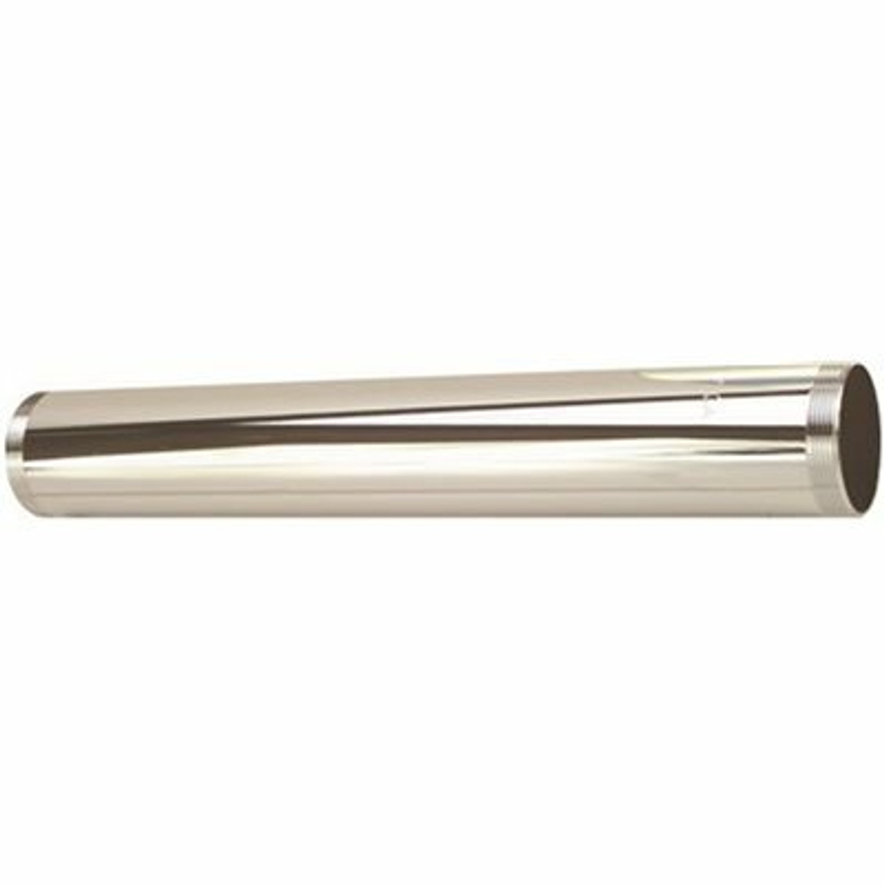 Premier Brass Tailpiece With Threaded Ends, Chrome-Plated, 17-Gauge, 1-1/2 X 8 In.