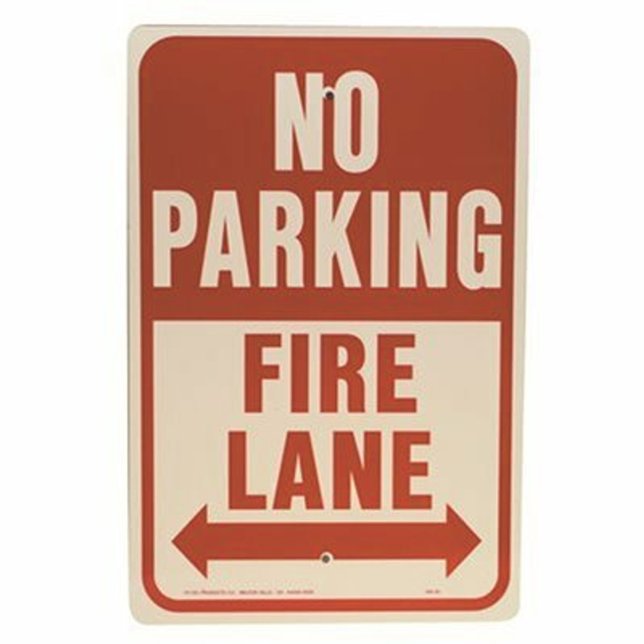 Hy-Ko 12 In. X 18 In. Aluminum No Parking Fire Lane Sign