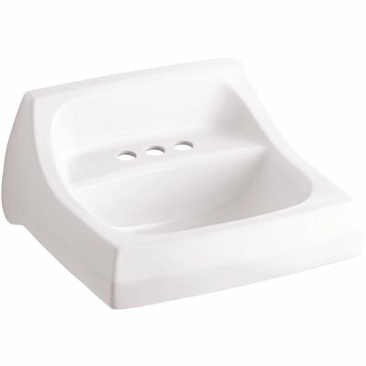 Kohler Kingston Wall-Mount Vitreous China Bathroom Sink In White With Overflow Drain