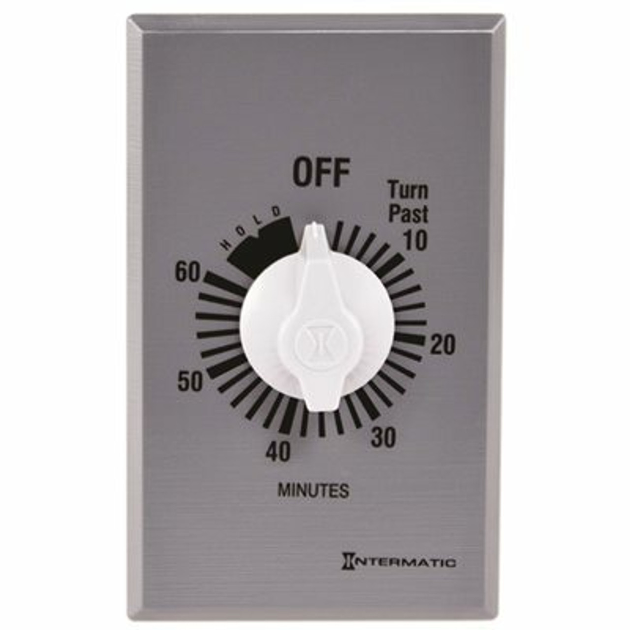 Intermatic FF 20 Amp 60-Minute Indoor In-Wall Spring Wound Countdown Timer in Silver