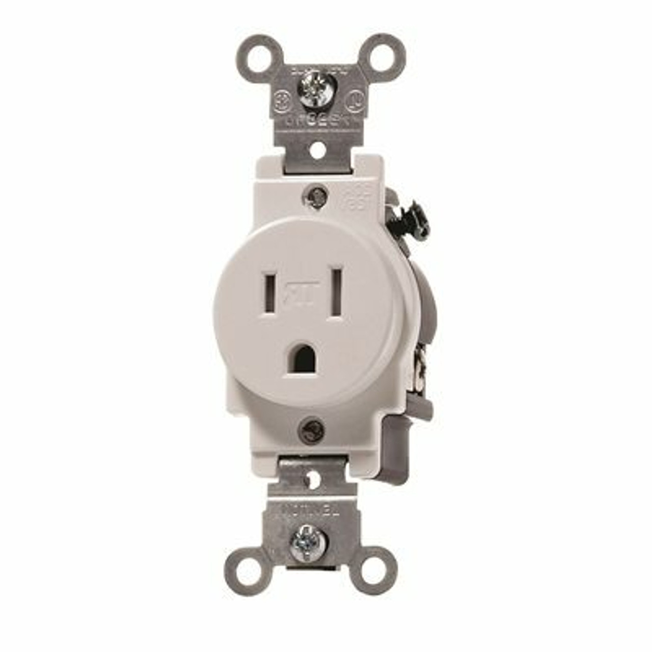 Leviton 15-Amp 125-Volt Nema 5R To 15R Narrow Body Single Receptacle, White