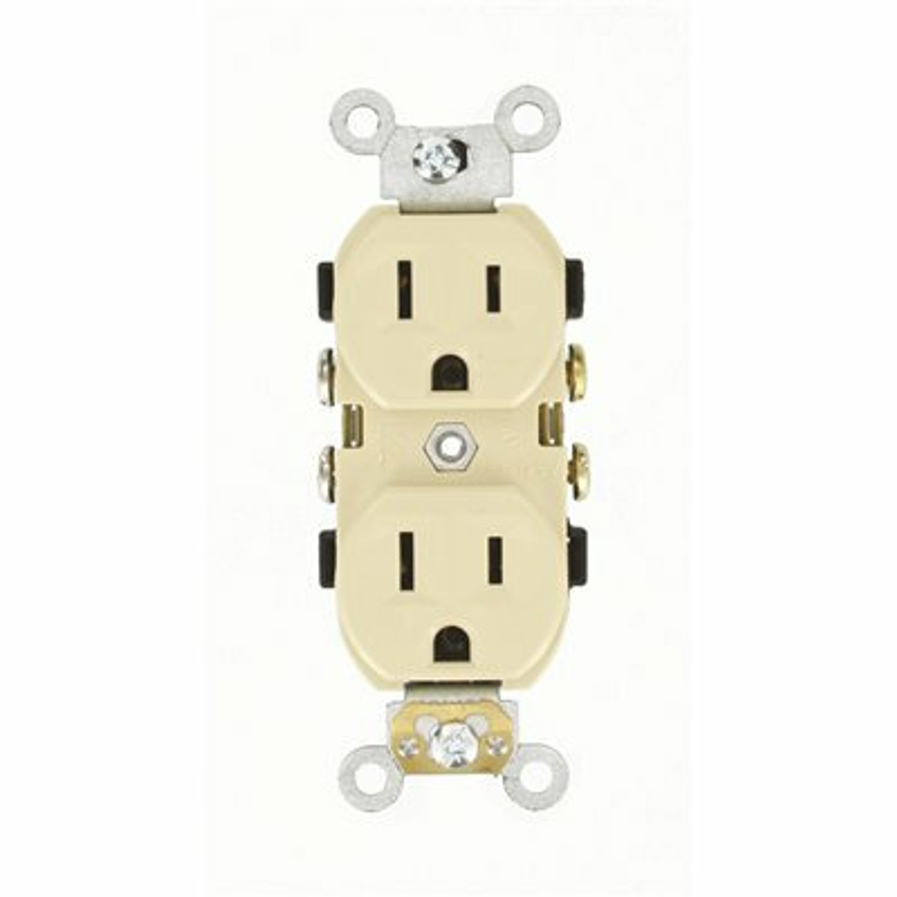 Leviton 15 Amp 125 V Commercial Grade Duplex Outlet/Receptacle, Ivory (1-Pack) CR15-I