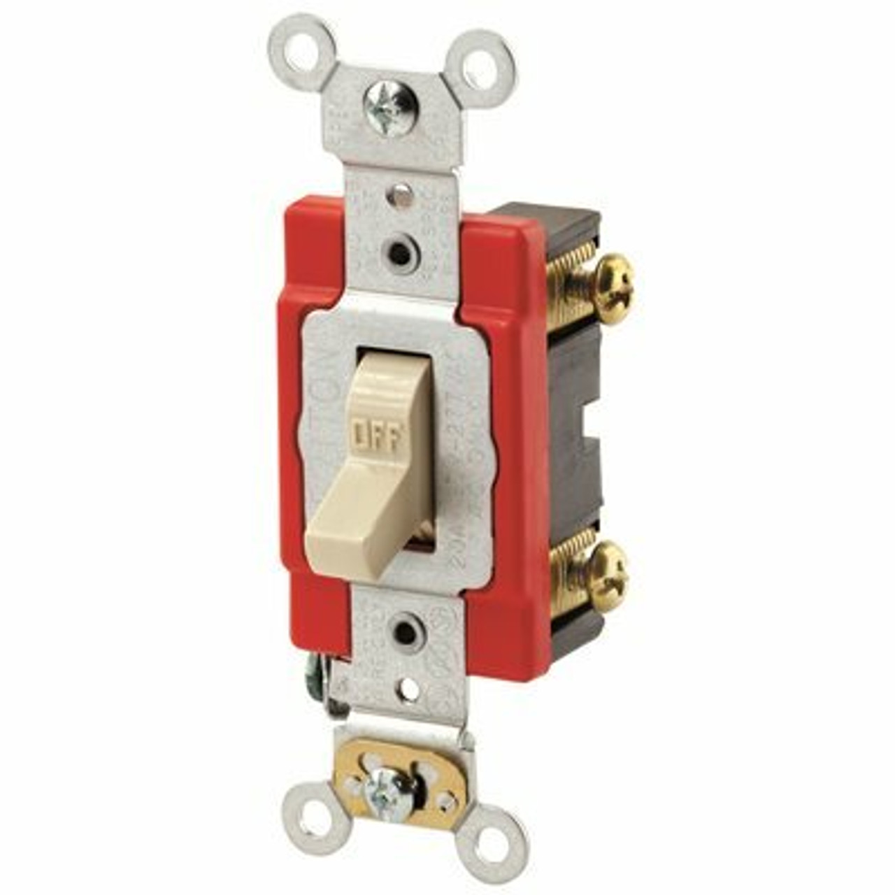 Leviton 120/277-Volt 20 Amp 2-Pole Industrial Grade Toggle Switch, White