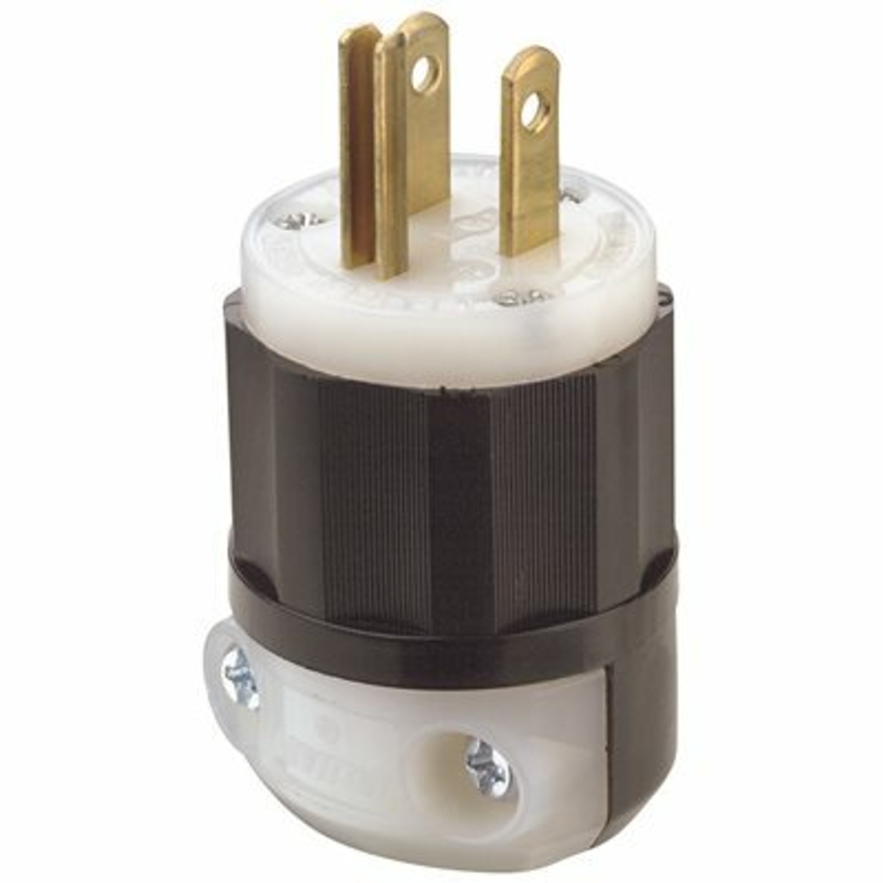 Leviton 15-Amp 125-Volt Industrial Grade Straight Blade Plug In Black/White 5266-C