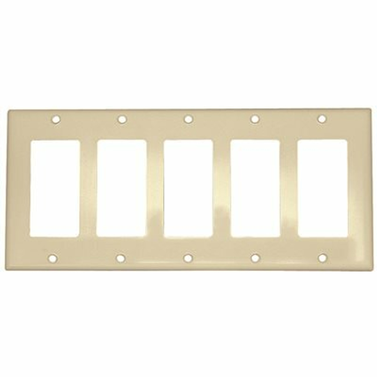 Leviton White 5-Gang Decorator/Rocker Wall Plate (1-Pack)