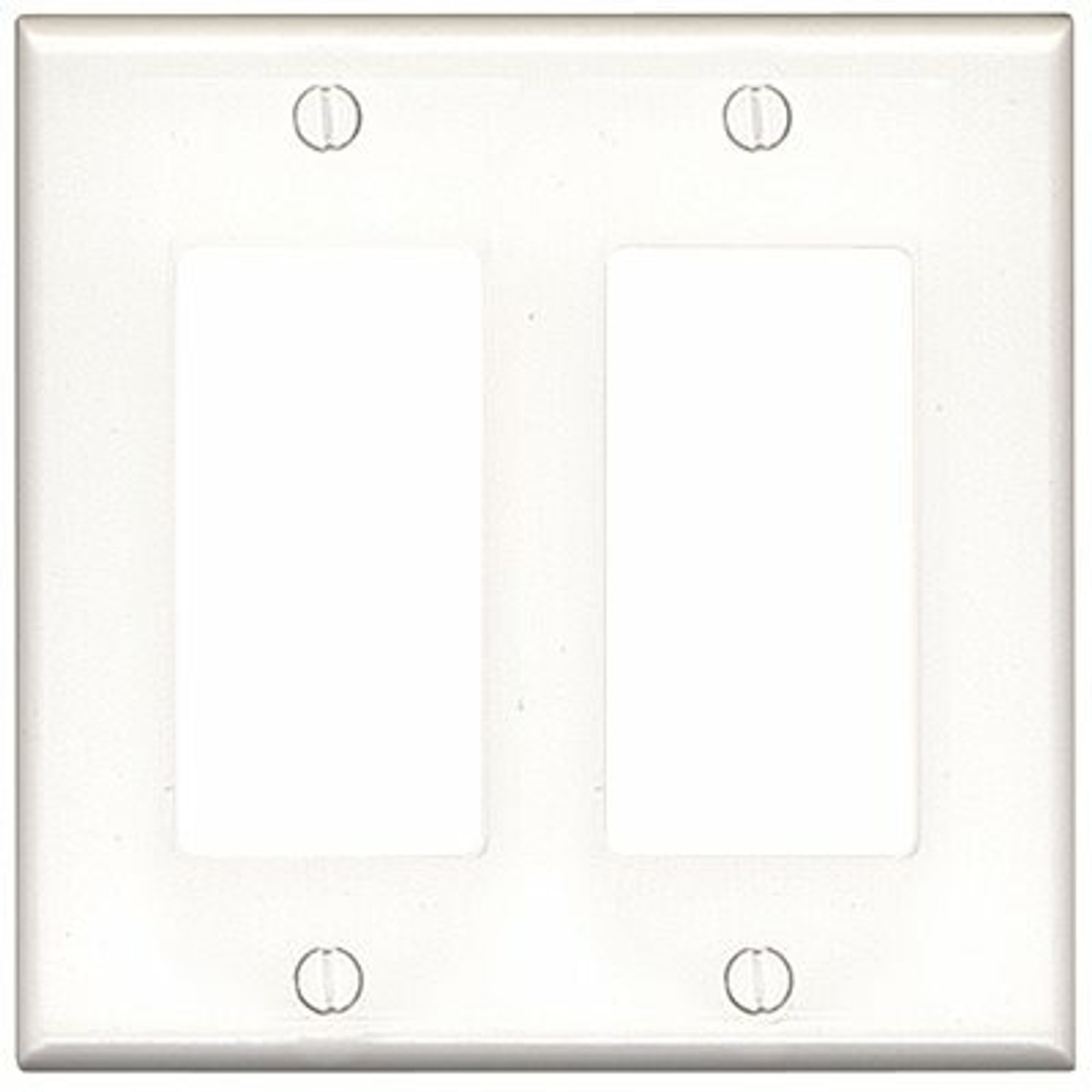 Leviton White 2-Gang Decorator/Rocker Wall Plate (1-Pack) - 609064