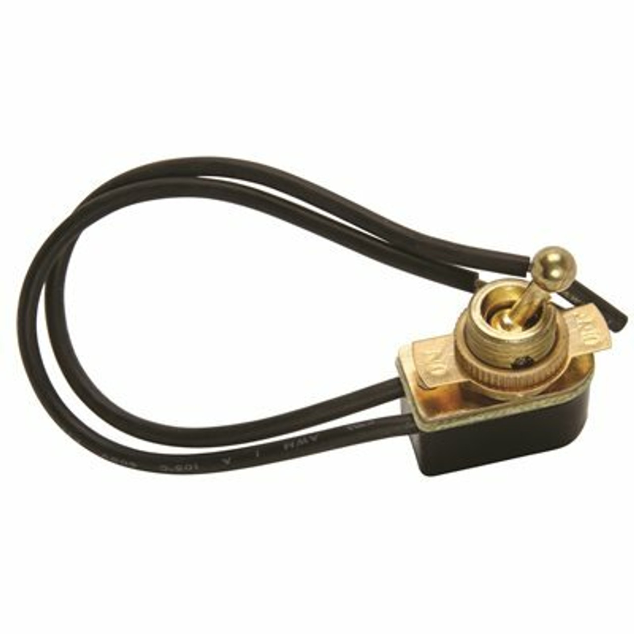 Satco|Satco Single Circuit Rated Metal Toggle Light Switch, Brass