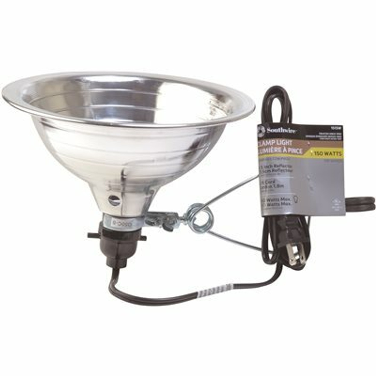 Woods 150-Watt 6 Ft. 18/2 Spt-2 Incandescent Portable Clamp Work Light With 8.5 In. Reflector