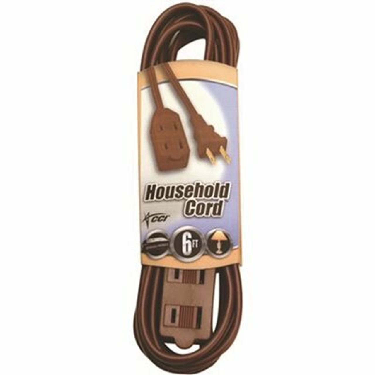 Southwire 6 Ft. 16/2 Brown Household Cube Tap Extension Cord