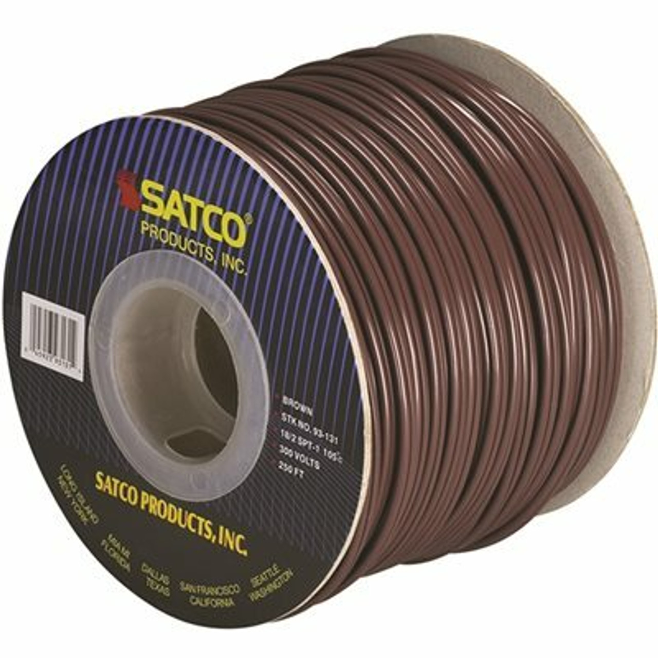 Satco 250 Ft. 18/2 Brown Vinyl Lamp Zip Cord