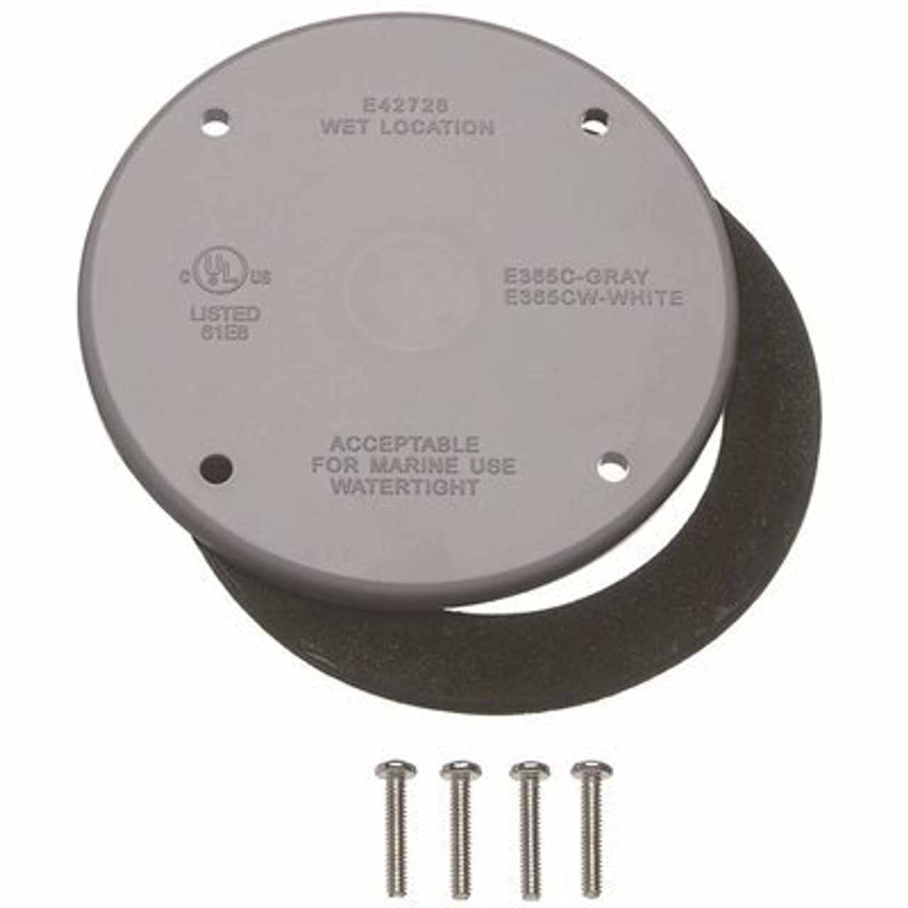 Carlon 4 In. Round Blank Electrical Cover