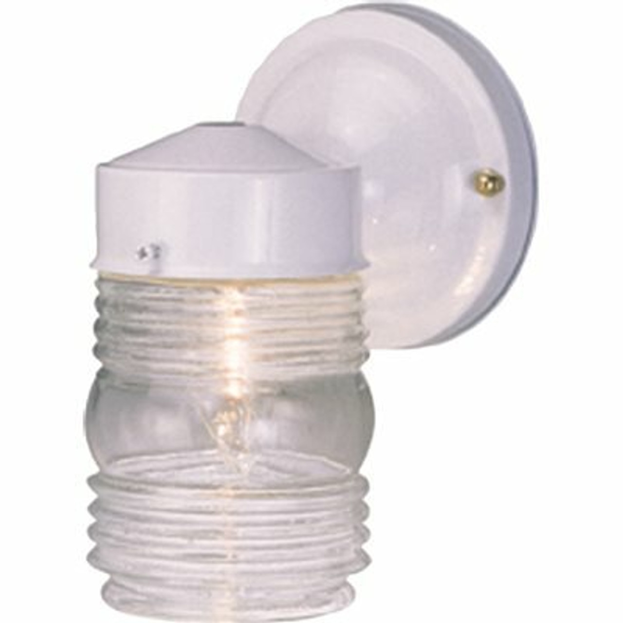 Monument 1-Light White Outdoor Wall Mount Lantern - 671188