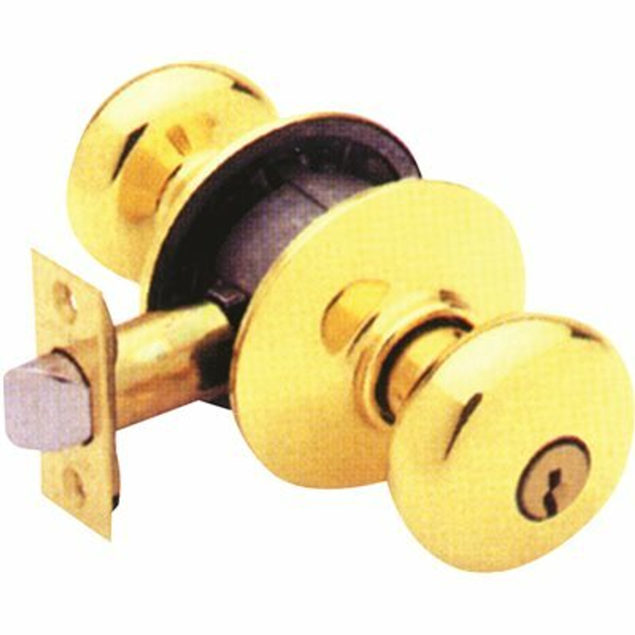 Schlage F51N Plymouth Entry Set Polished Brass Finish