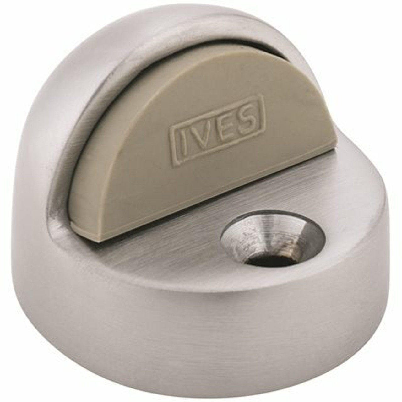 Ives Floor Door Stop, Chrome, 1/2 In.