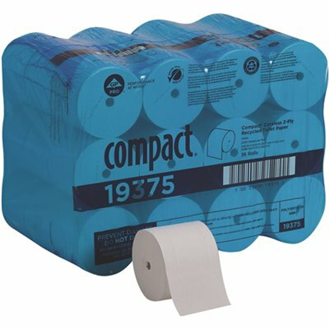 Compact 2-Ply White Coreless Bath Tissue Toilet Paper (36-Rolls Per Case)